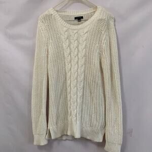 NAUTICA FISHERMEN CABLE‎ KNIT SWEATER SIZE L